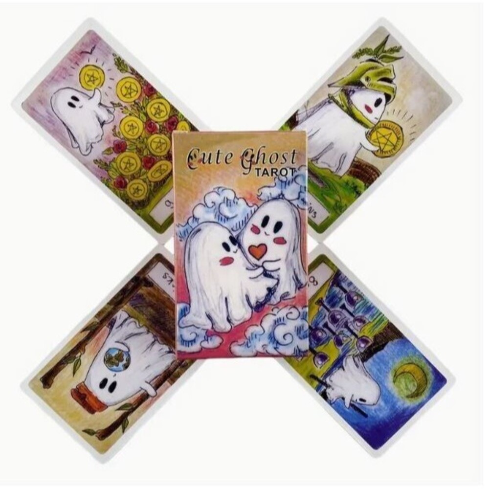 Adorable Ghost Tarot Deck Funny Cute Oracle Cards Halloween Fortune Telling